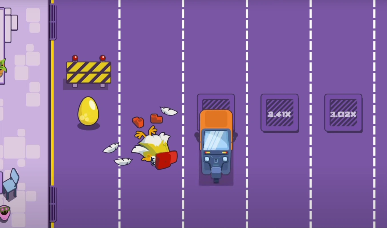 Comment jouer en mode démo à Chicken Cross ?